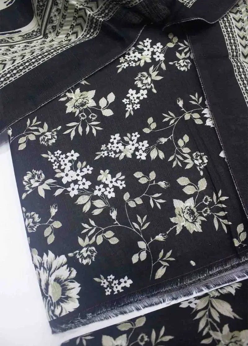 WKU-0229- 3 Piece Khaddar Printed UnStitched Suit