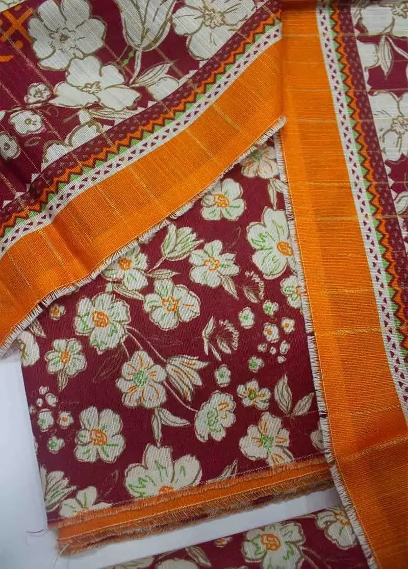 WKU-0247- 3 Piece Khaddar Printed UnStitched Suit