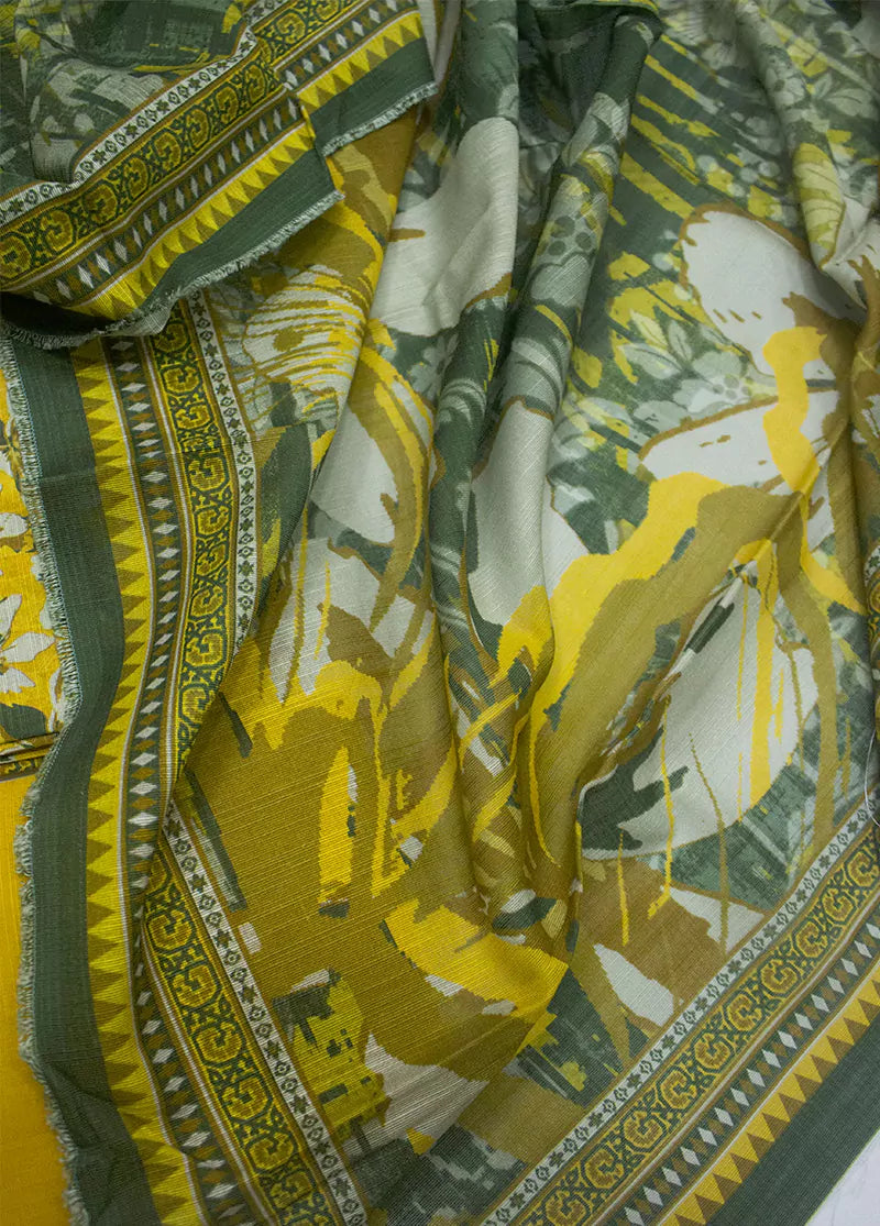 WKU-0264 - 3 Piece Khaddar Printed UnStitched Suit