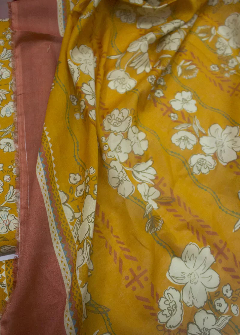 WKU-0277- 3 Piece Khaddar Printed UnStitched Suit