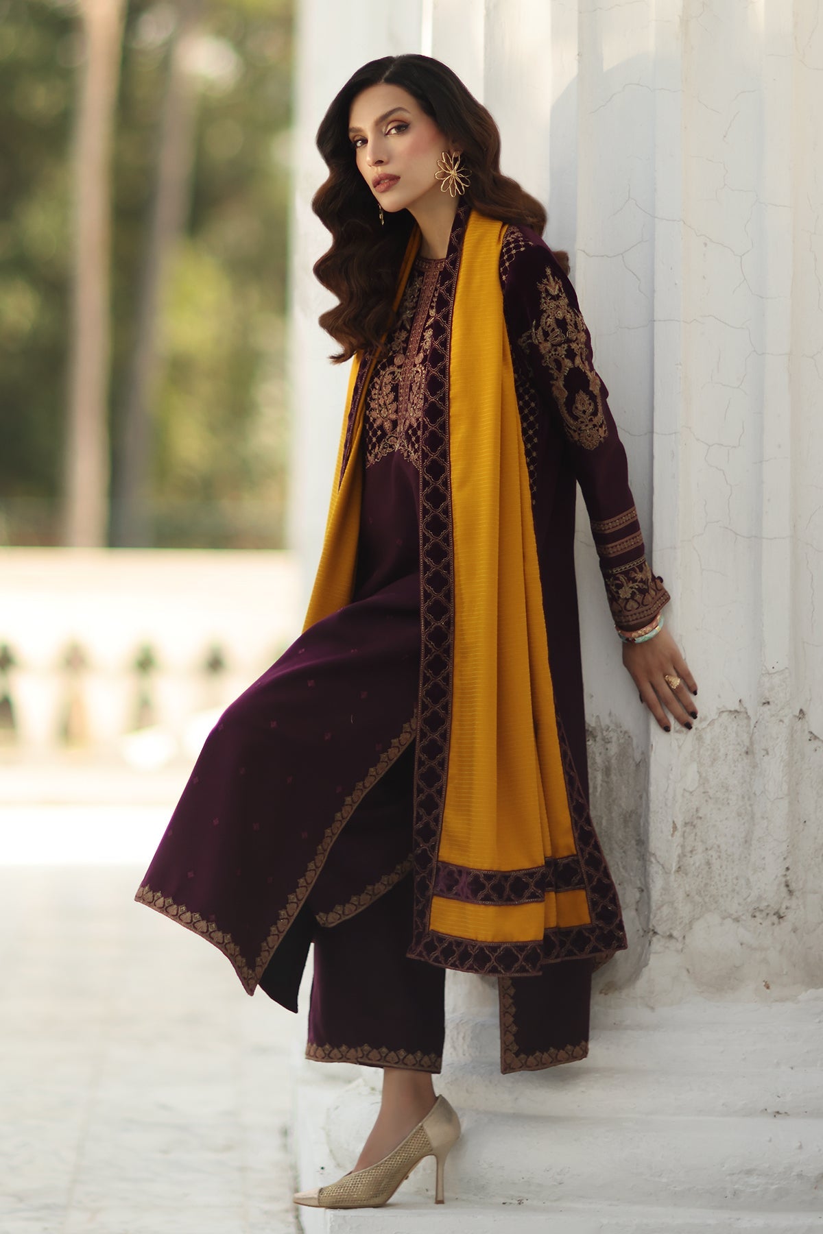 3-PC Unstitched Peach Leather with Velvet CSW5-09