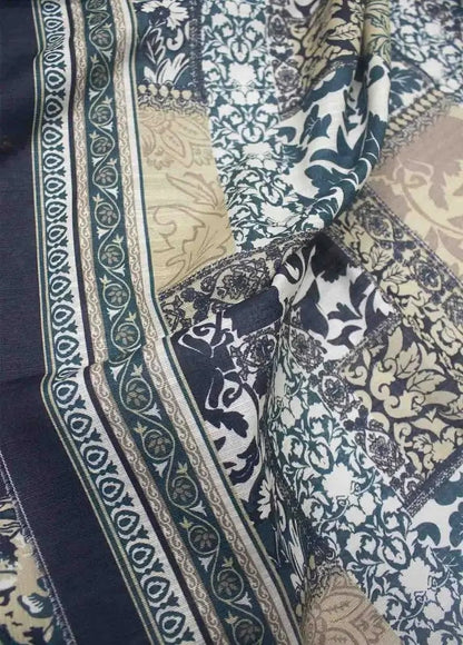 WKU-0223- 3 Piece Khaddar Printed UnStitched Suit