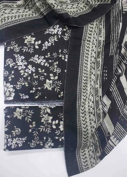 WKU-0229- 3 Piece Khaddar Printed UnStitched Suit