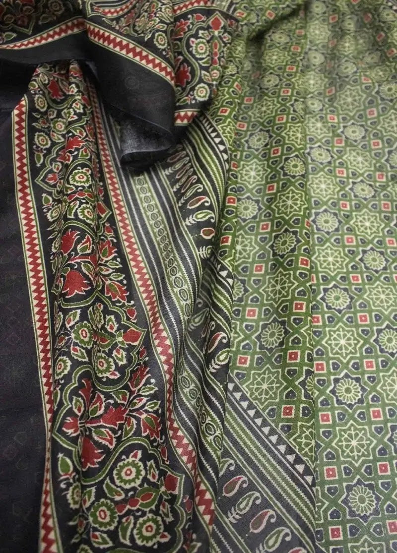 WKU-0231- 3 Piece Khaddar Printed UnStitched Suit