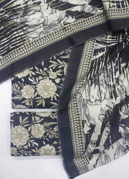 WKU-0232- 3 Piece Khaddar Printed UnStitched Suit