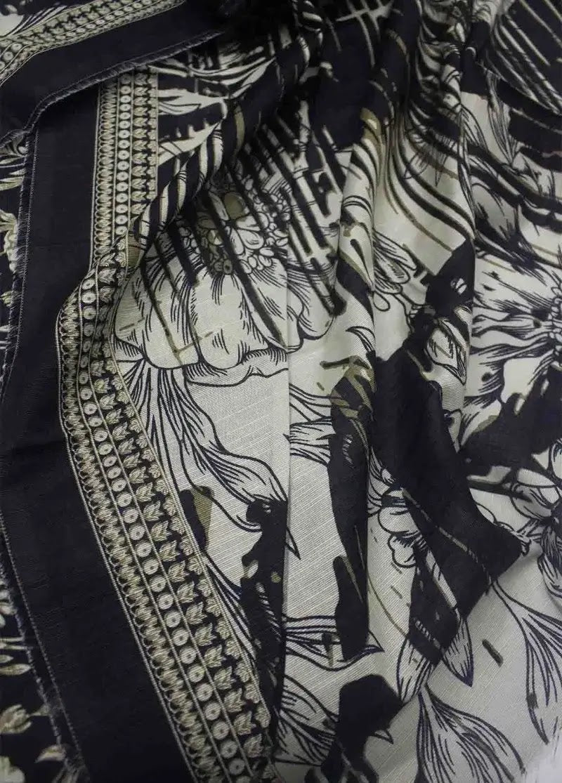 WKU-0232- 3 Piece Khaddar Printed UnStitched Suit