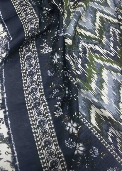 WKU-0239- 3 Piece Khaddar Printed UnStitched Suit