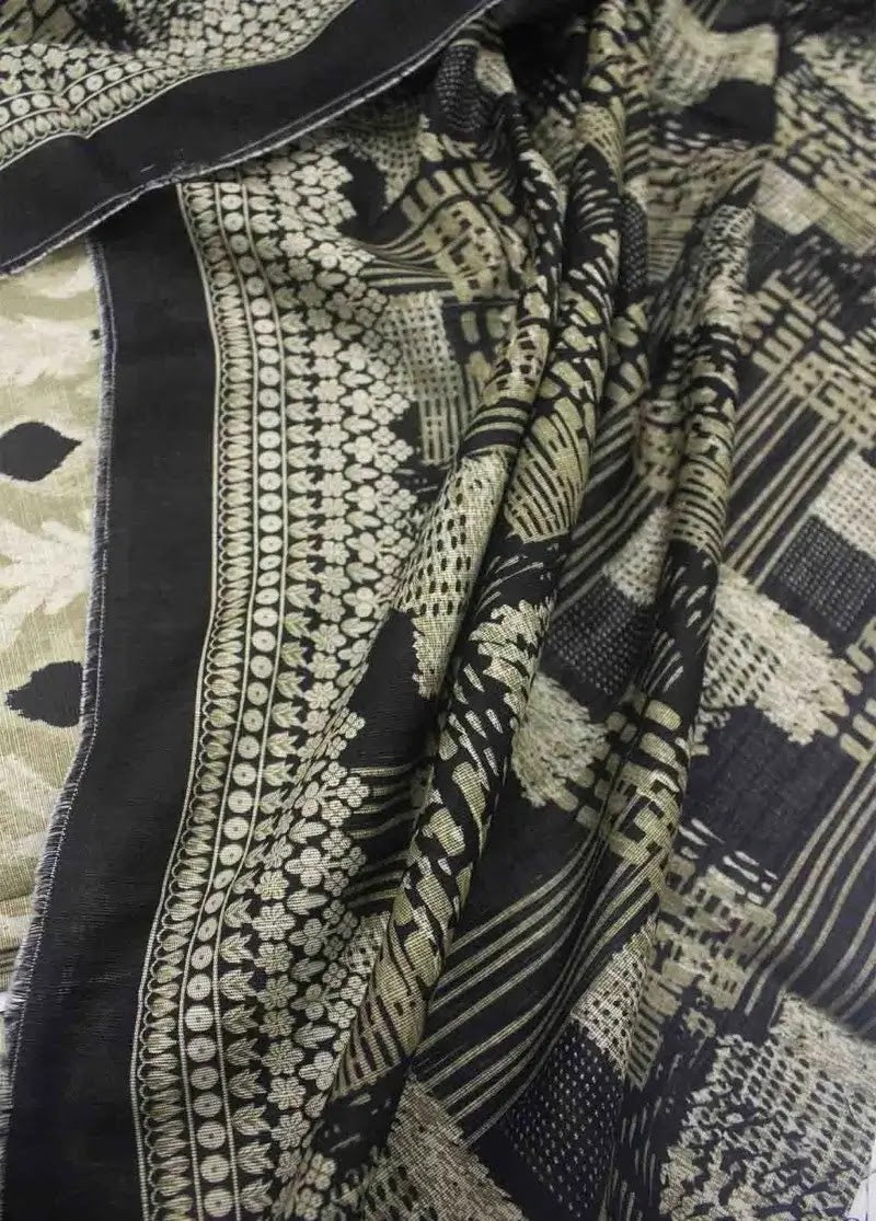 WKU-0245- 3 Piece Khaddar Printed UnStitched Suit