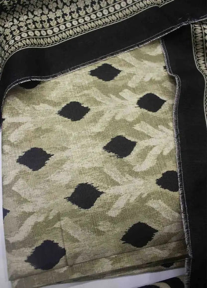 WKU-0245- 3 Piece Khaddar Printed UnStitched Suit