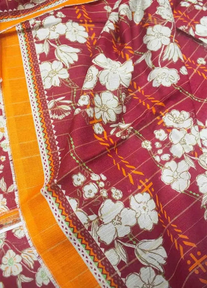 WKU-0247- 3 Piece Khaddar Printed UnStitched Suit