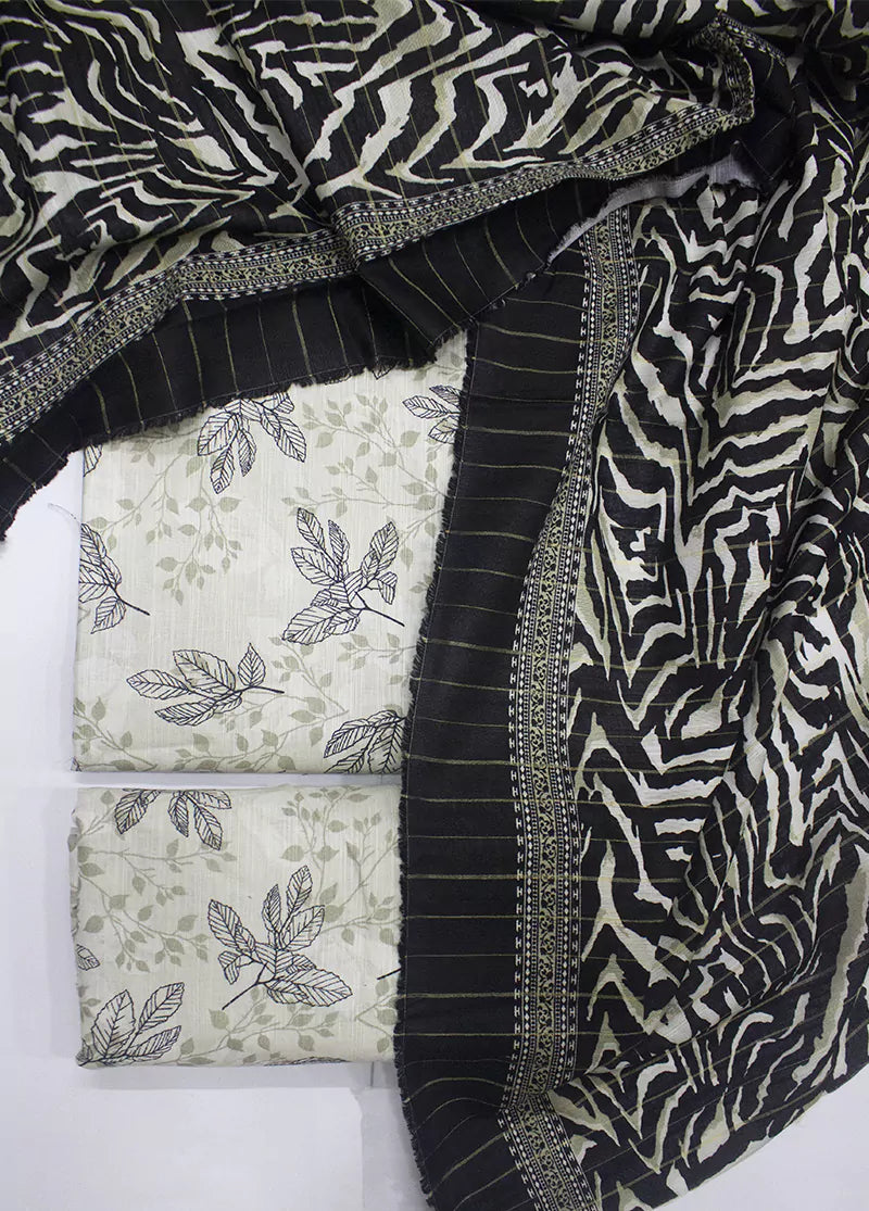 WKU-0250- 3 Piece Khaddar Printed UnStitched Suit