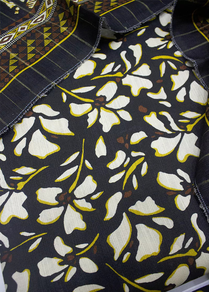 WKU-0252- 3 Piece Khaddar Printed UnStitched Suit