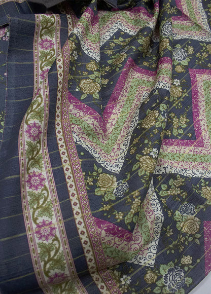 WKU-0254- 3 Piece Khaddar Printed UnStitched Suit