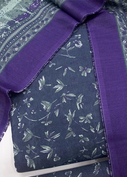 WKU-0256- 3 Piece Khaddar Printed UnStitched Suit