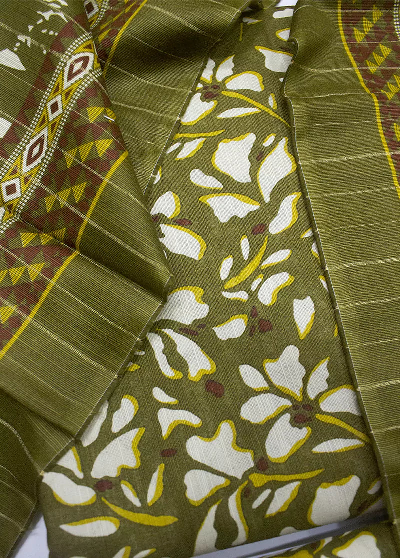 WKU-0261- 3 Piece Khaddar Printed UnStitched Suit