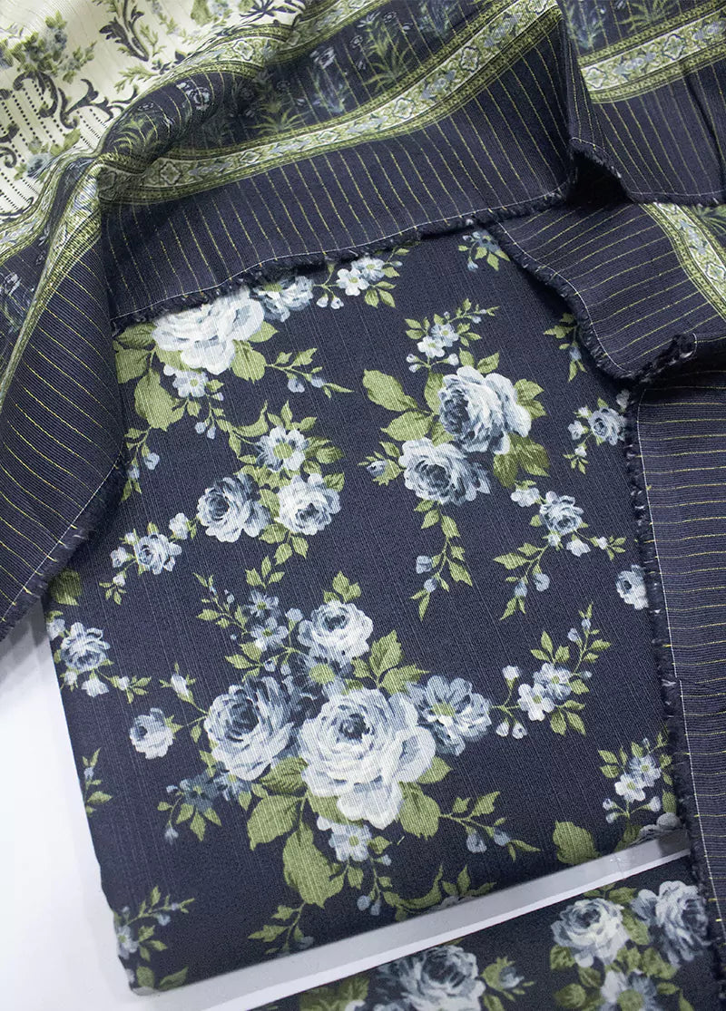 WKU-0267- 3 Piece Khaddar Printed UnStitched Suit