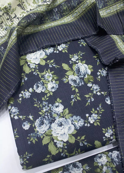 WKU-0267- 3 Piece Khaddar Printed UnStitched Suit