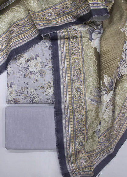 WKU-0268- 3 Piece Khaddar Printed UnStitched Suit