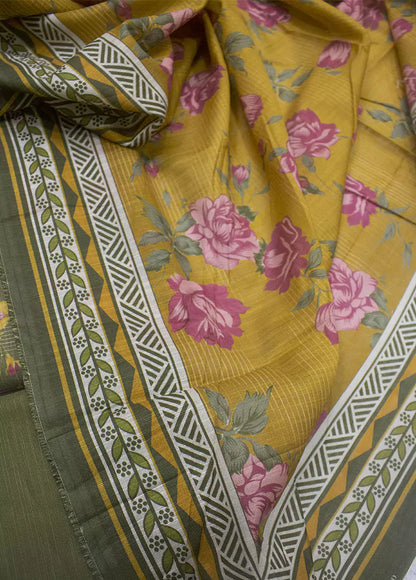 WKU-0270- 3 Piece Khaddar Printed UnStitched Suit