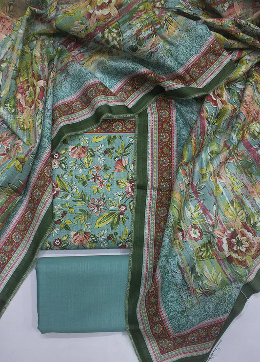 WKU-0272- 3 Piece Khaddar Printed UnStitched Suit