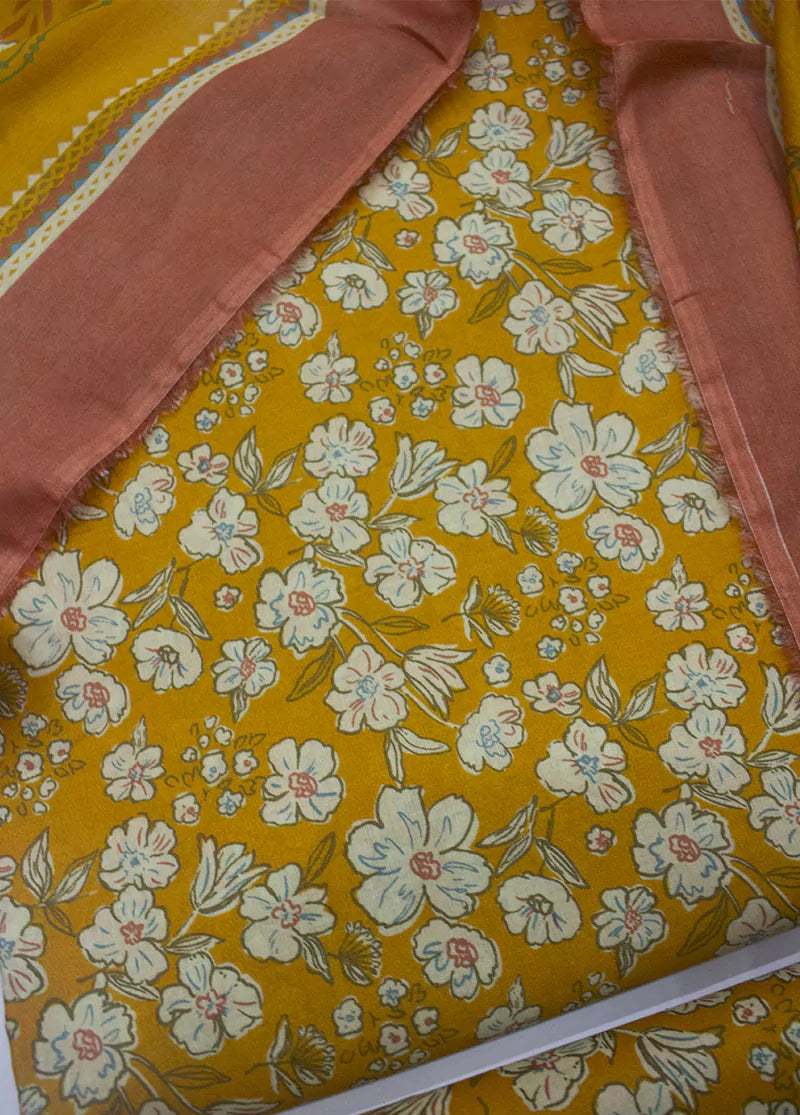 WKU-0277- 3 Piece Khaddar Printed UnStitched Suit