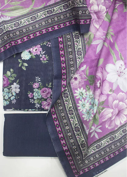 WKU-0278- 3 Piece Khaddar Printed UnStitched Suit