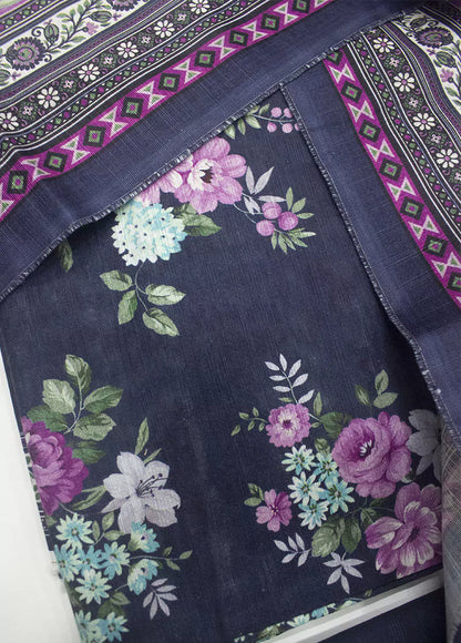 WKU-0278- 3 Piece Khaddar Printed UnStitched Suit