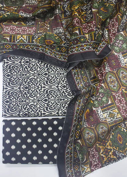 WKU-0280- 3 Piece Khaddar Printed UnStitched Suit
