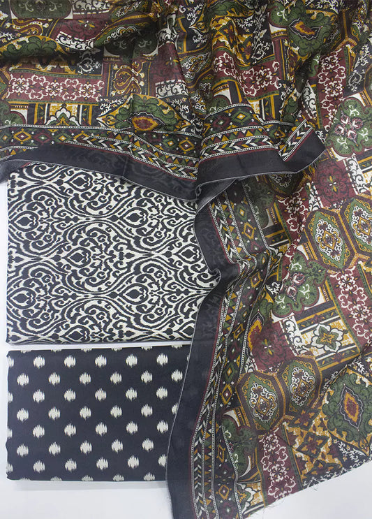 WKU-0280- 3 Piece Khaddar Printed UnStitched Suit