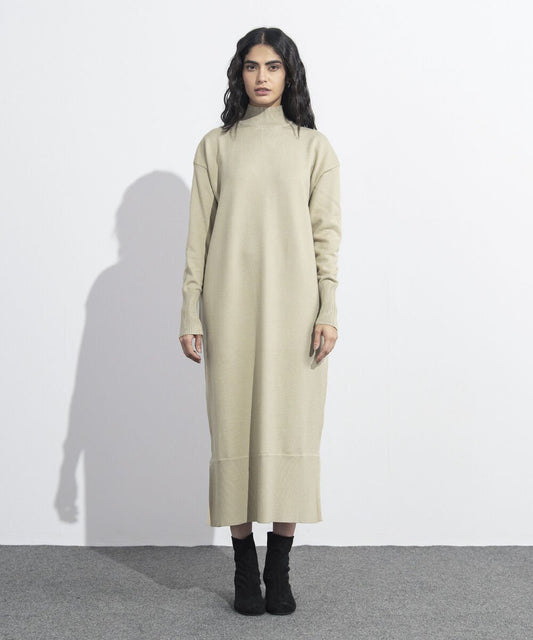 High Neck Sweater Dress